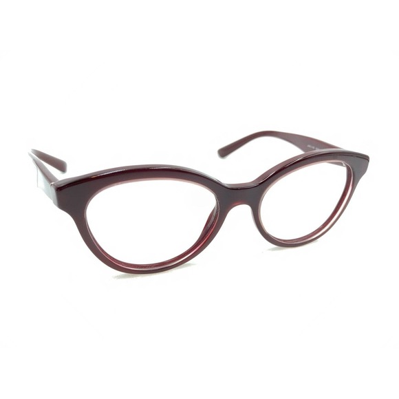 Prada VPR11R UAN-1O1 Dark Red Burgundy Cat Eye Eyeglasses Frames 50-17 140 Italy - Picture 1 of 12